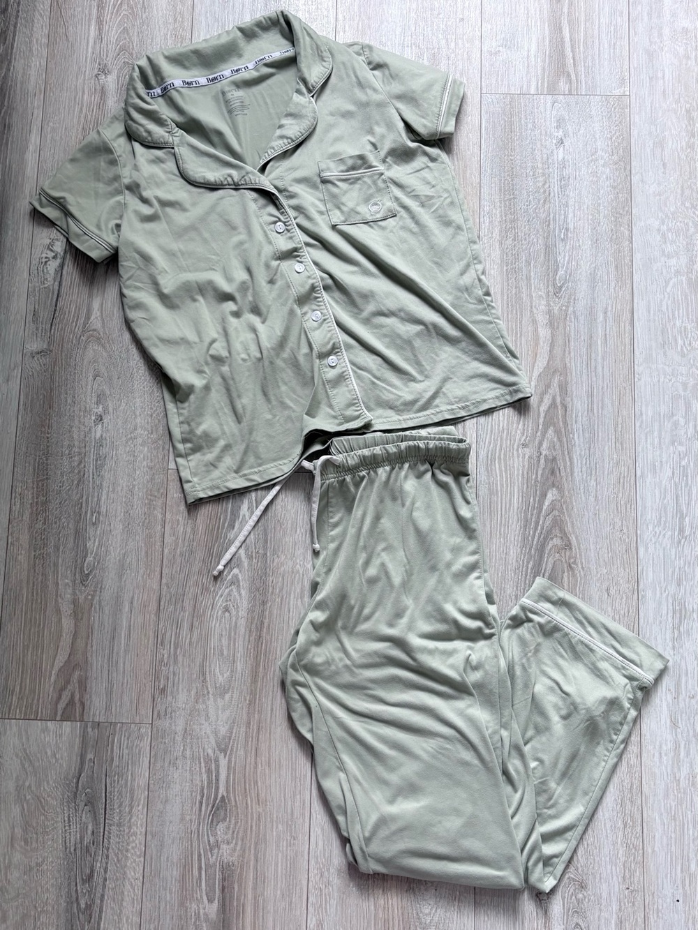 Soft Sage Børn Short-Sleeve Pajama Set
